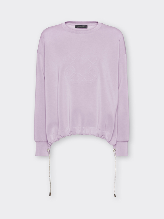 Sweat en scuba avec logo Monogram