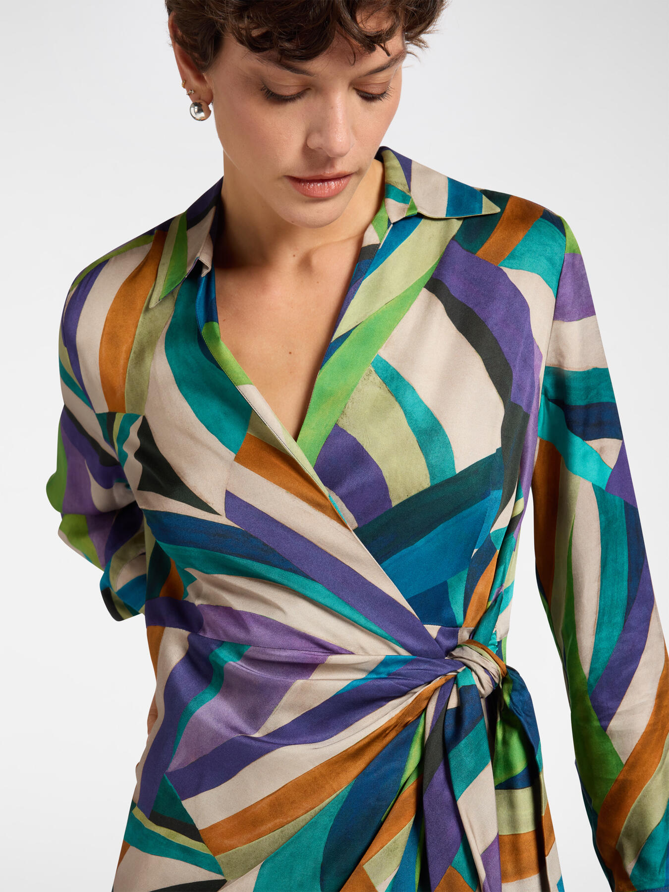Wrap dress stampa multicolor image number 2