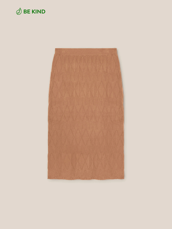 Knit detail skirt