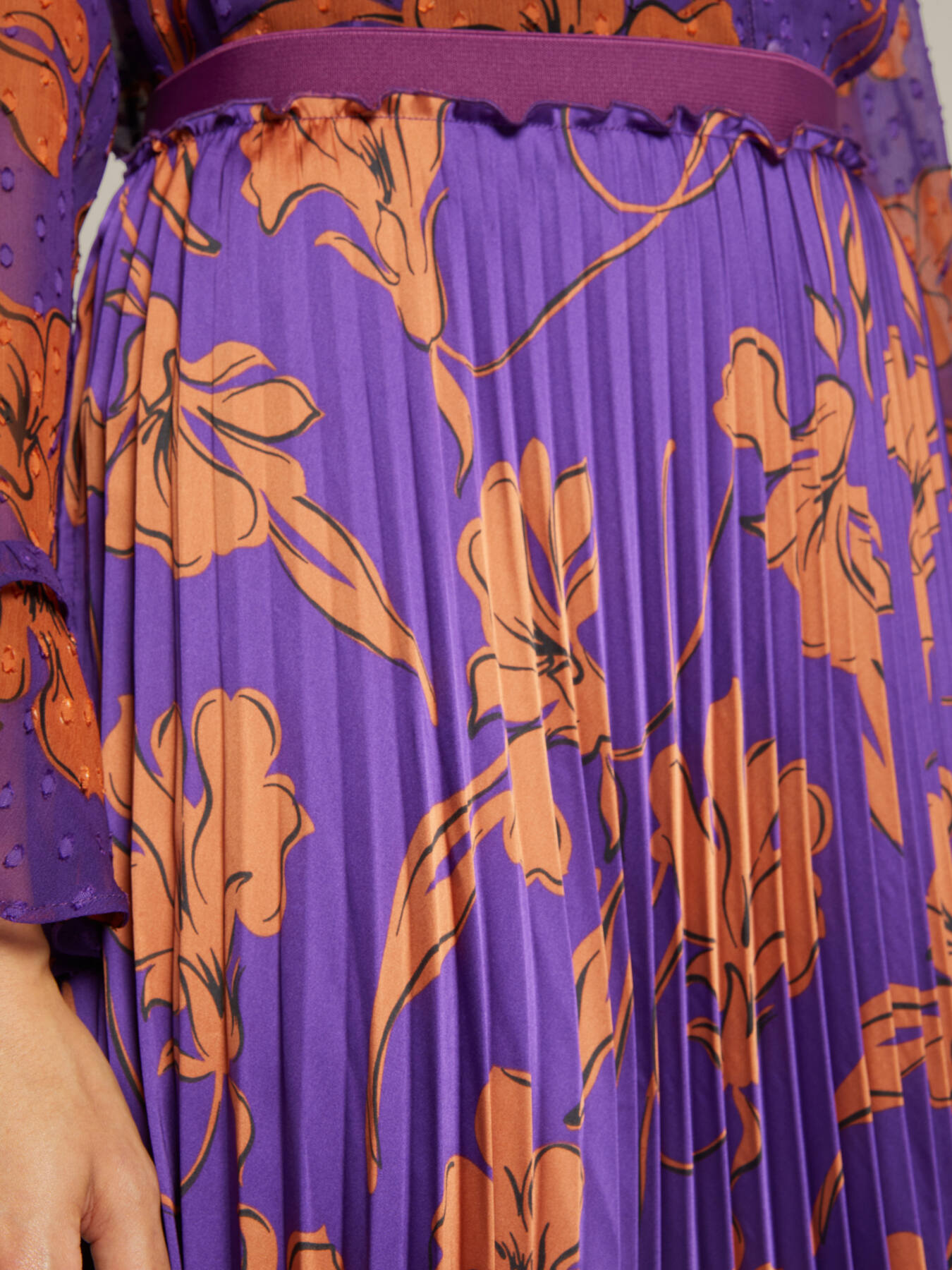 Gonna plissé stampata image number 3