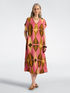 Printed viscose long dress image number 2