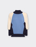 Color-block turtleneck sweater with raglan sleeves image number 4