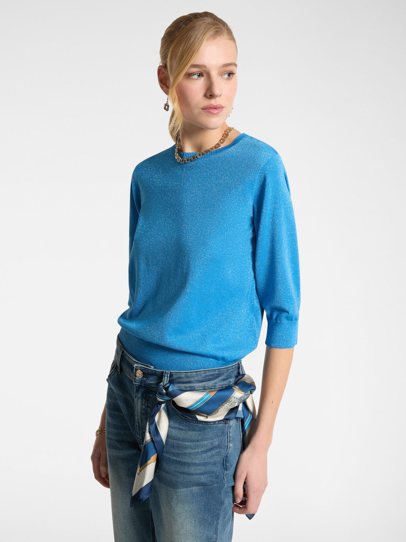 Mavi Women's Slim Crew Neck T-Shirt In Black – Mavi nada