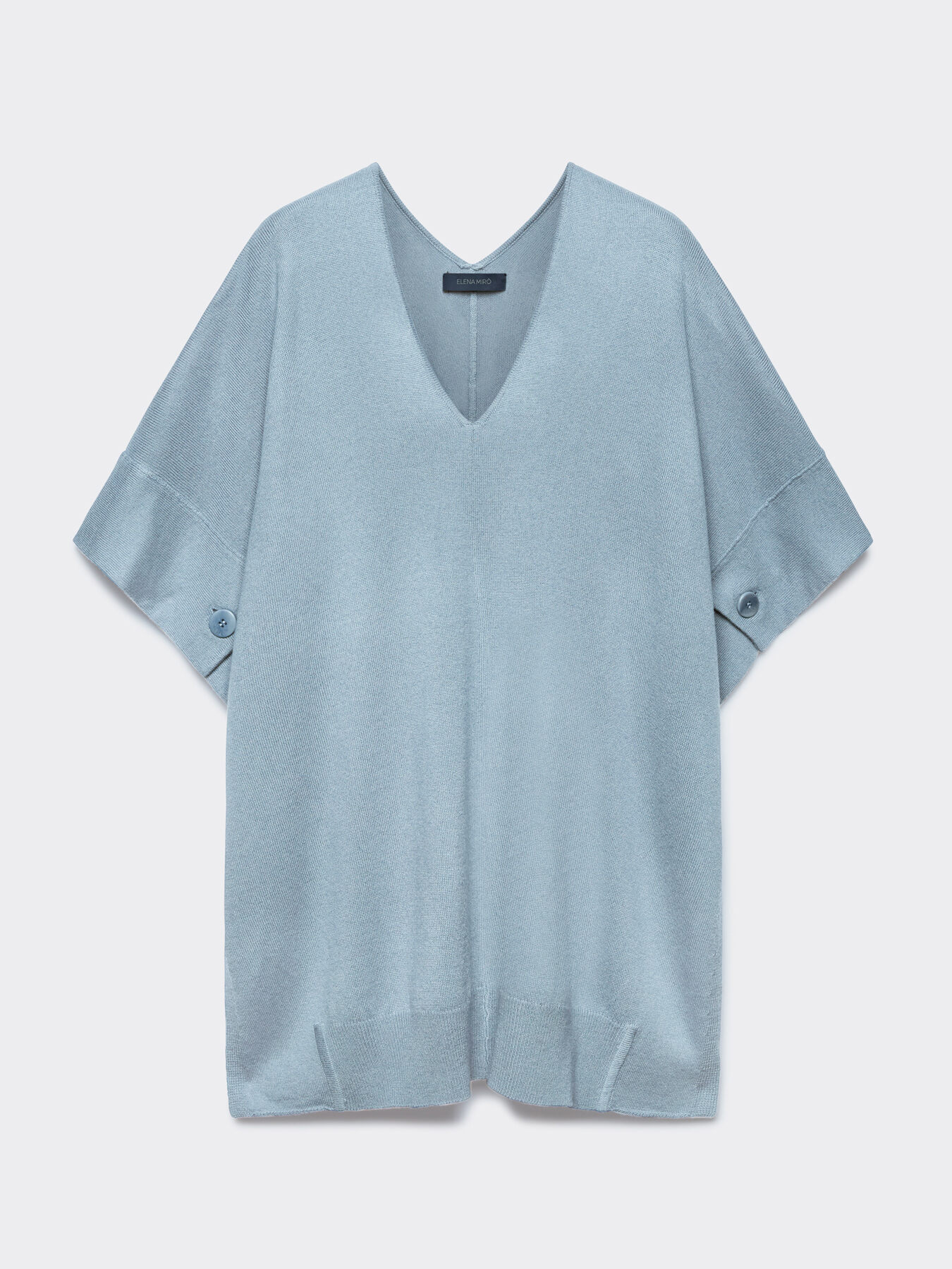 Cape en fil de cachemire m&eacute;lang&eacute; image number 4