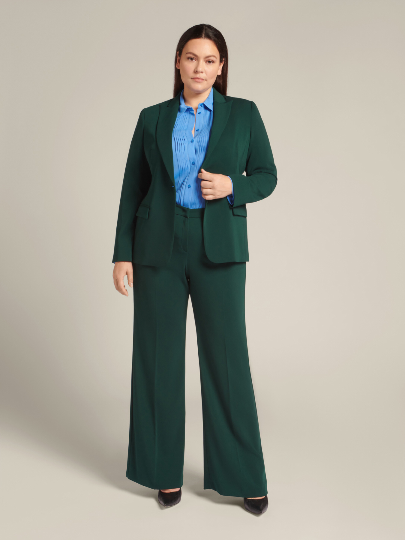 Flowing stretch cady jacket image number 6