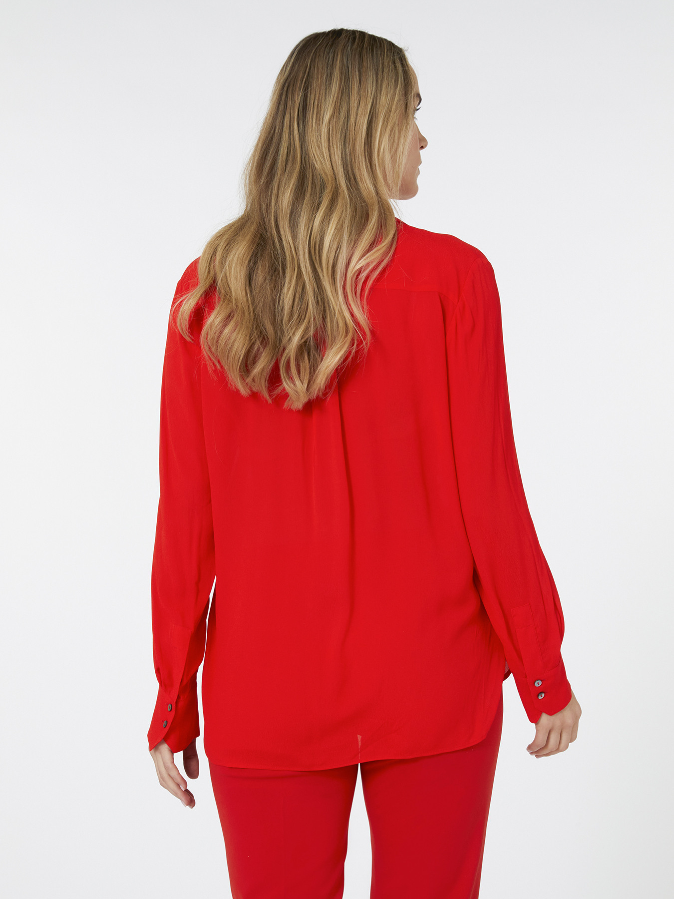 Camicia in viscosa con jabot image number 2