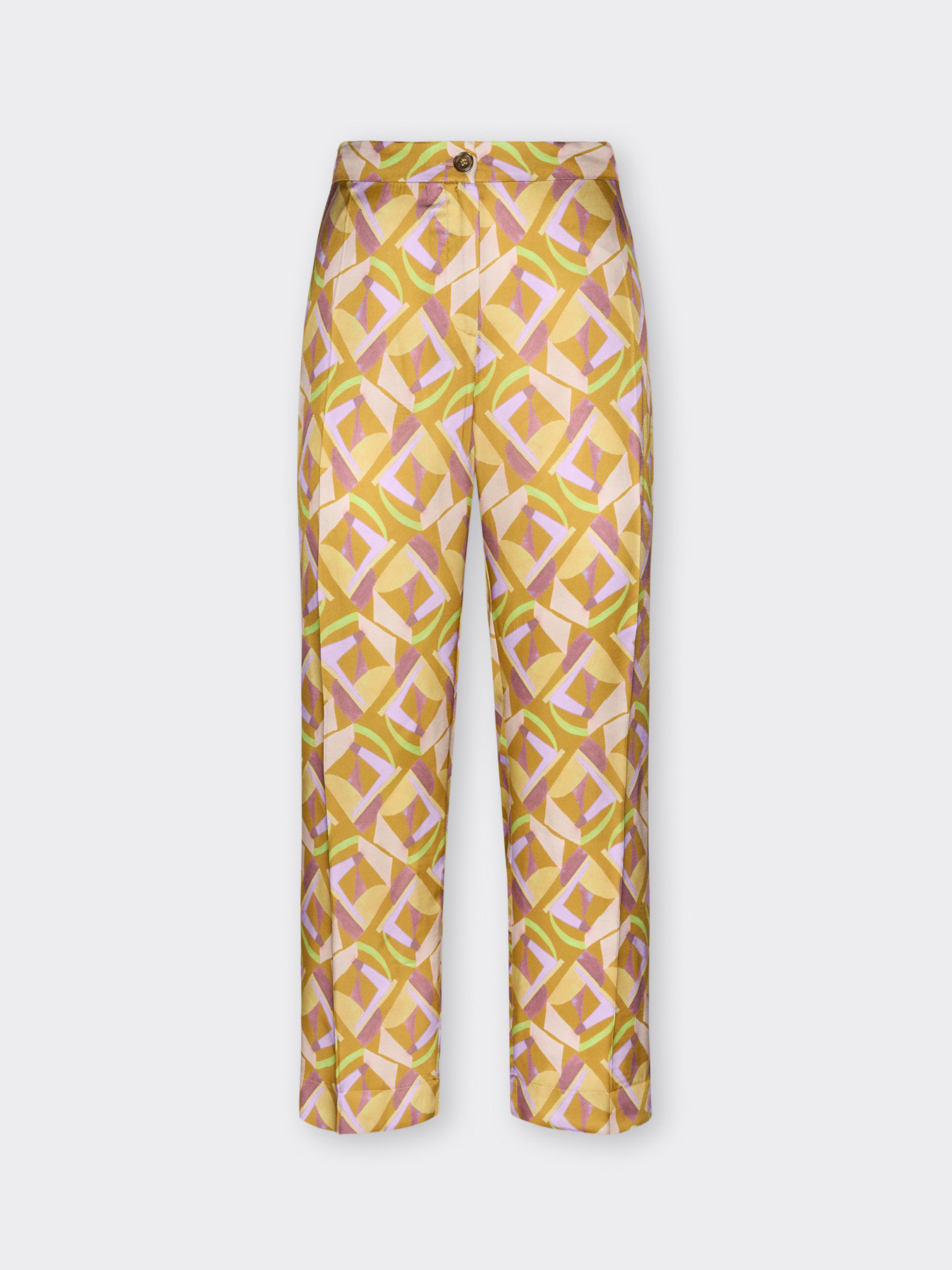 Printed cropped trousers image number 4