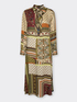 Long printed satin dress image number 5