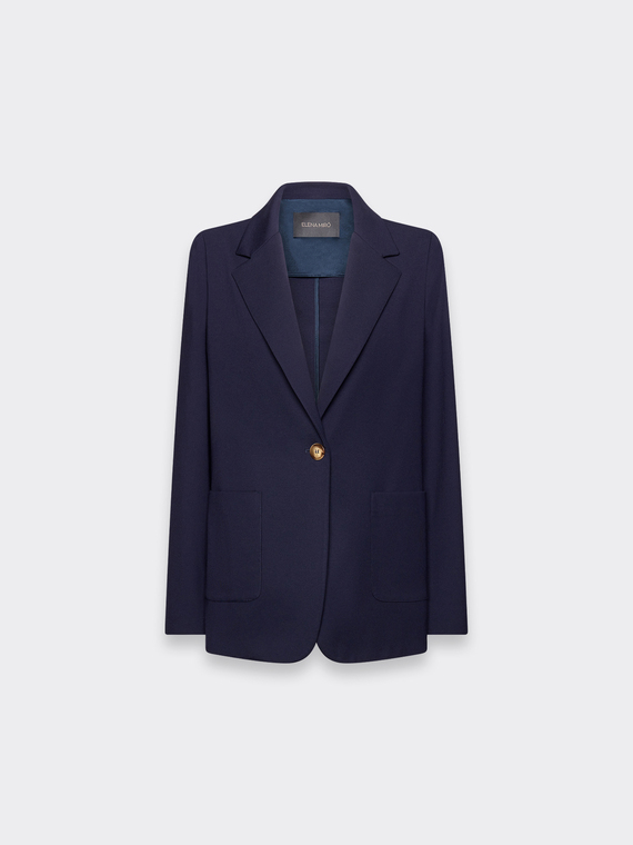 Blazer misto viscosa monopetto