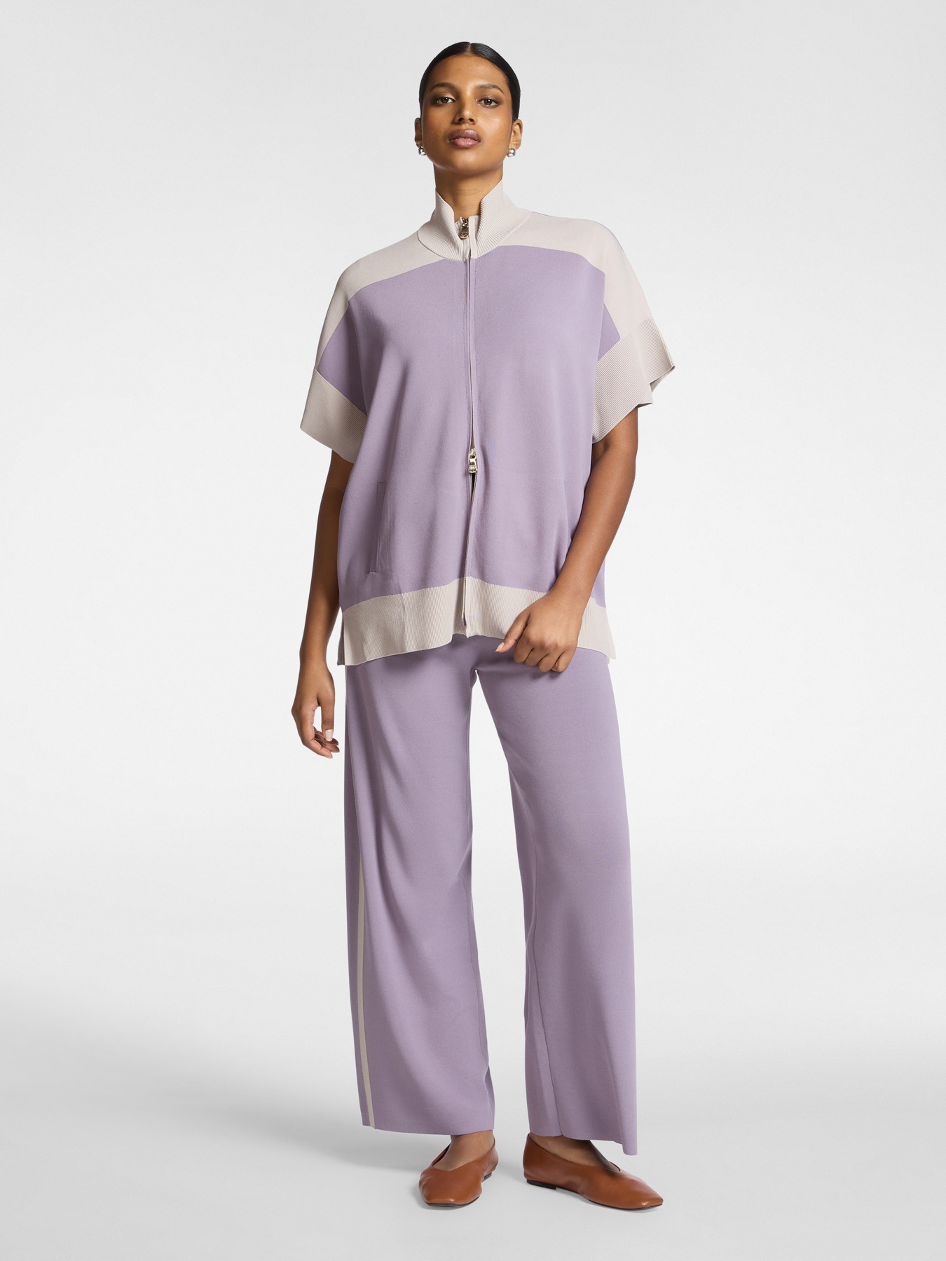 Short sleeve viscose blend cardigan image number 2