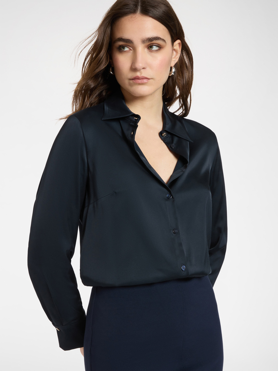 Camicia in raso stretch