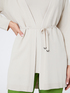 Long cardigan with belt image number 3