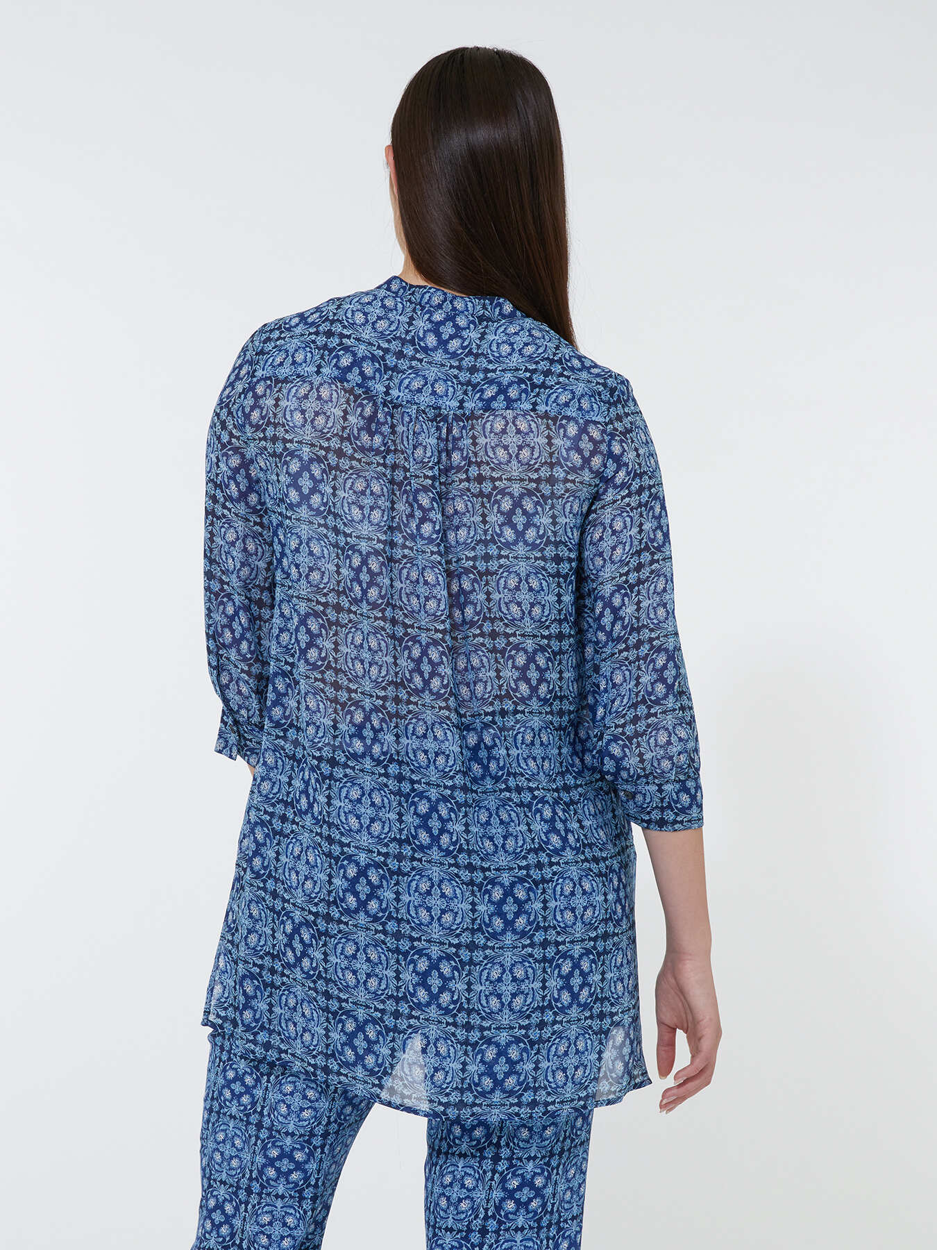 Camicia floreale in viscosa image number 1