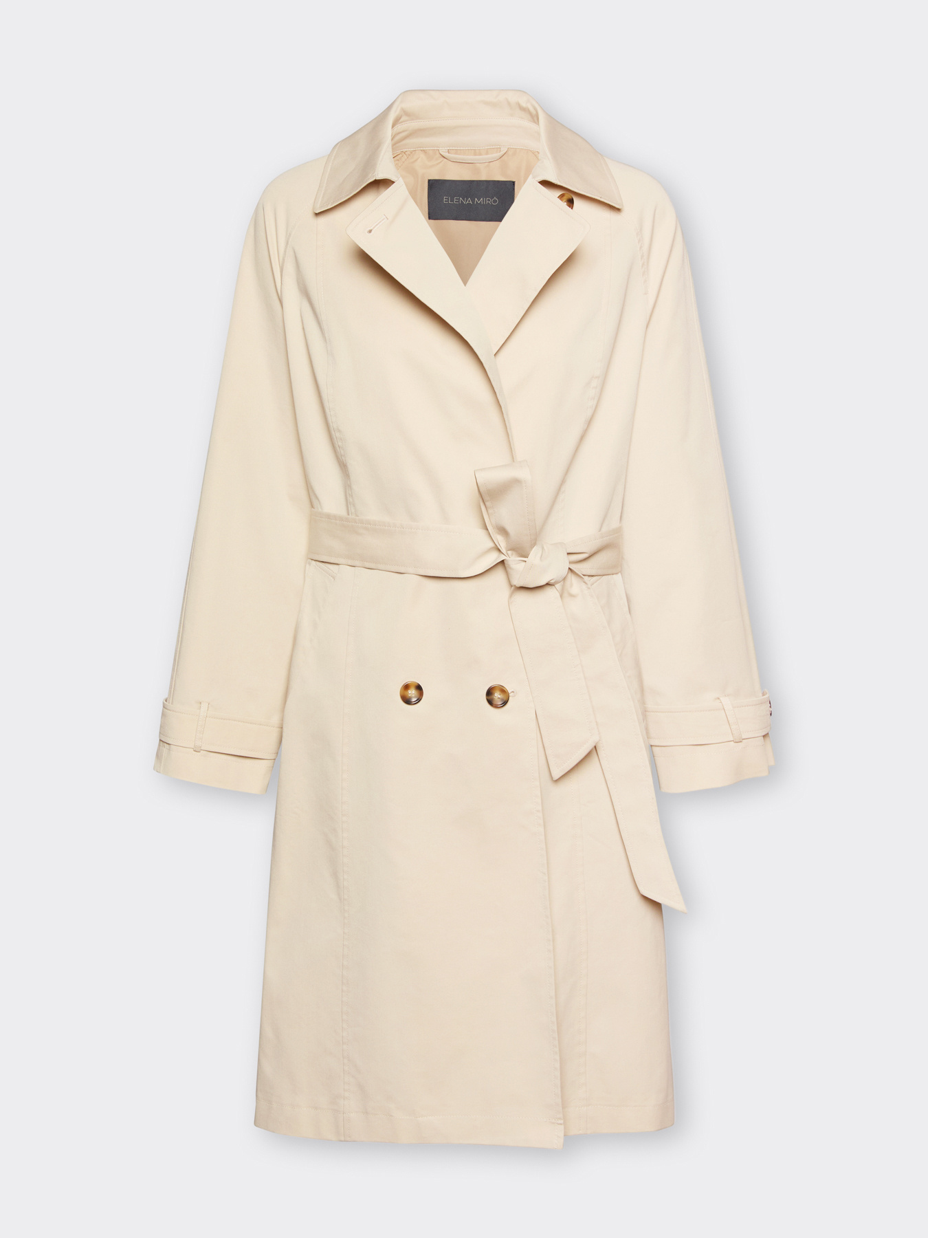 Double-breasted gabardine trench coat image number 4