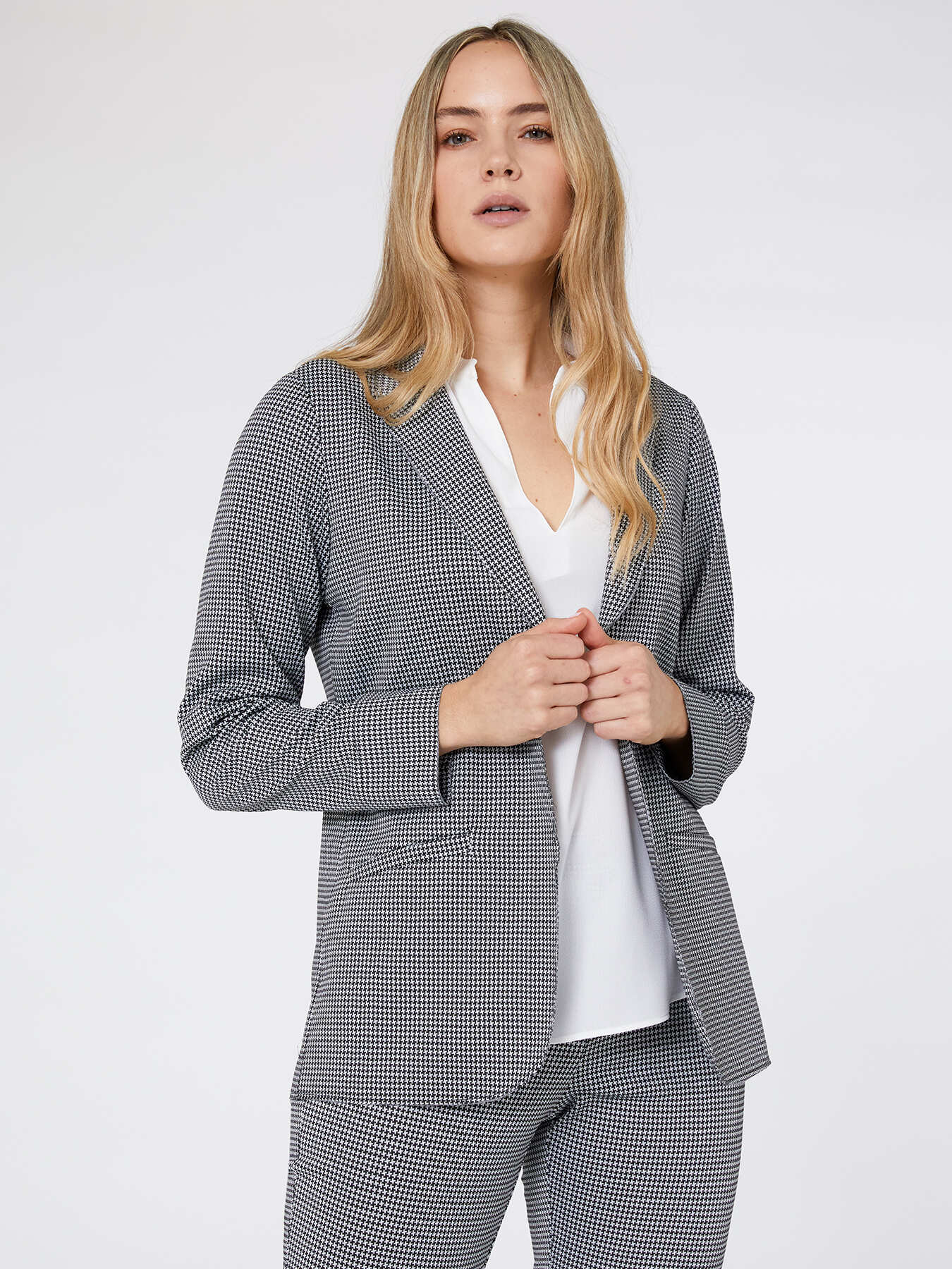 Jacquard blazer jacket image number 1