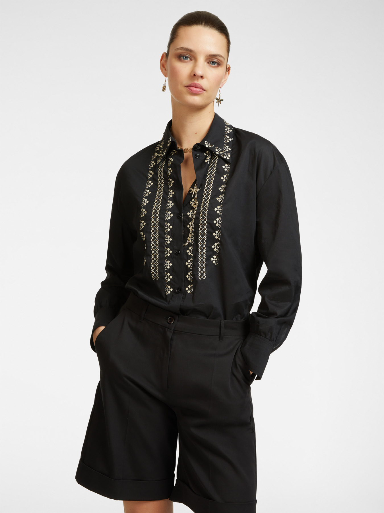 Chemise avec broderie ethnique image number 0