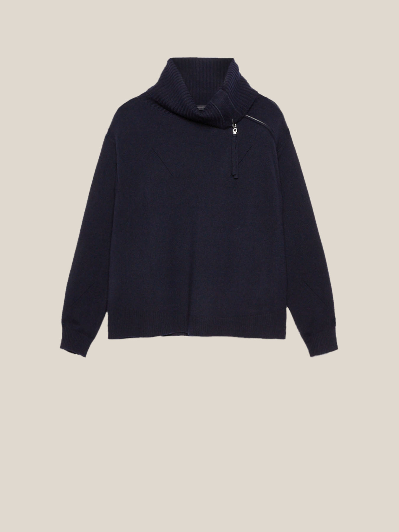 Pullover mit hohem Kragen und Reißverschluss image number 4