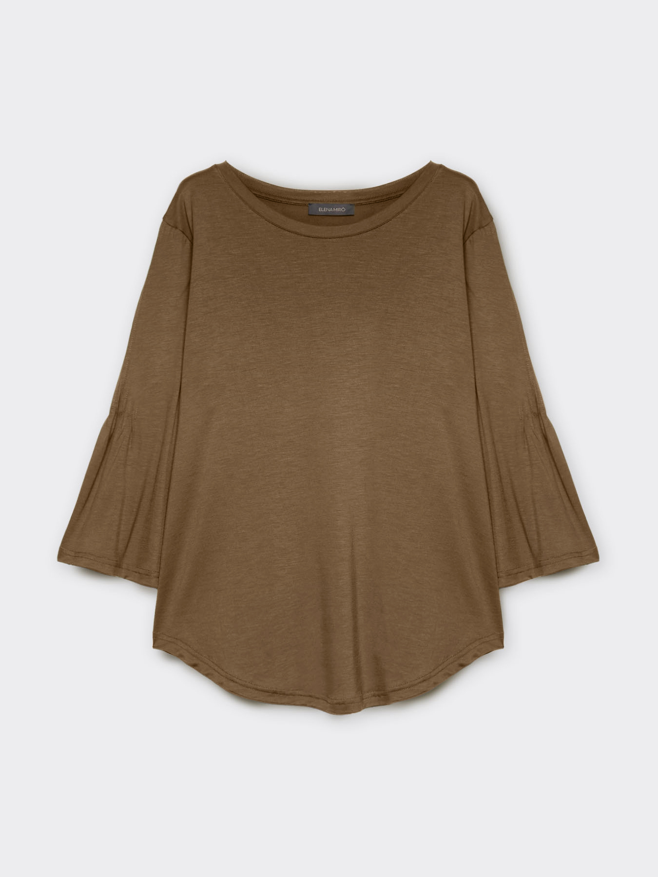 T-Shirt mit Falten an den &Auml;rmeln image number 4