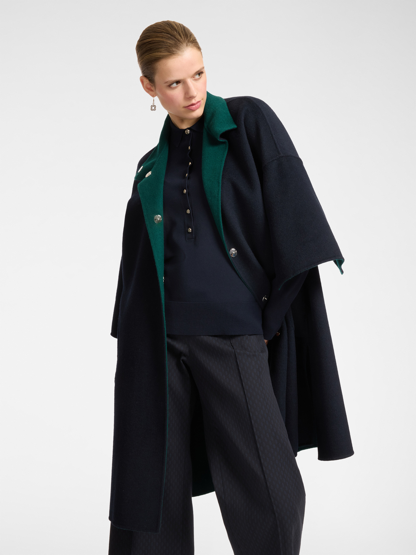 Two-tone reversible coat image number 4