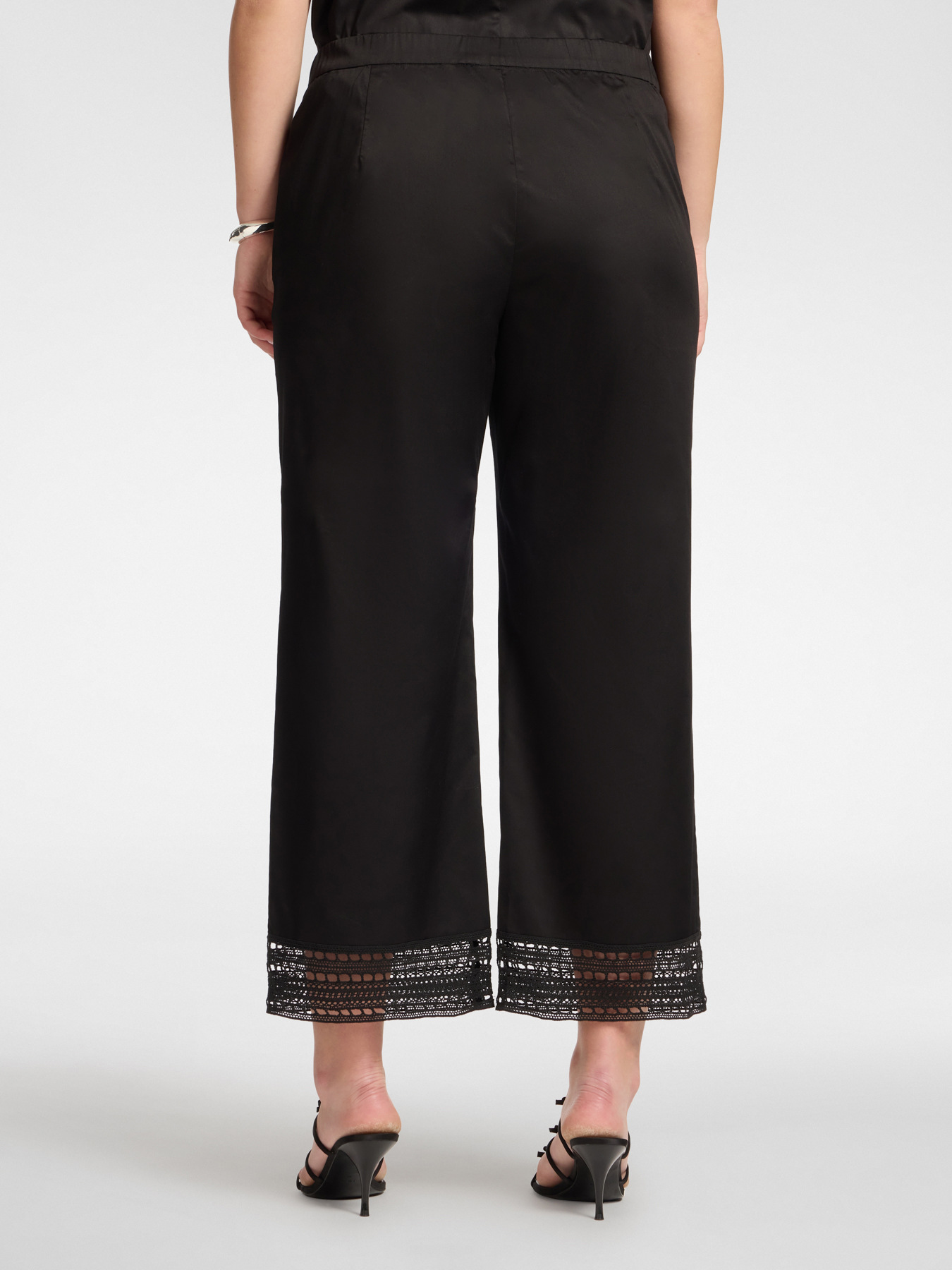 Pantalones mezcla de algod&oacute;n con encaje image number 1