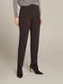 Basic straight trousers in bi-stretch twill image number 1