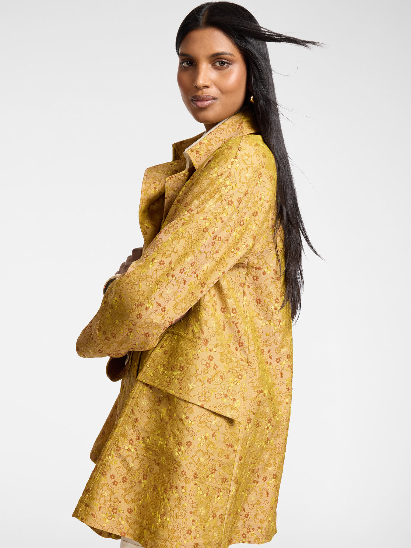 Lightweight jacquard coat image number 0