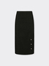 Stretch crepe pencil skirt image number 4