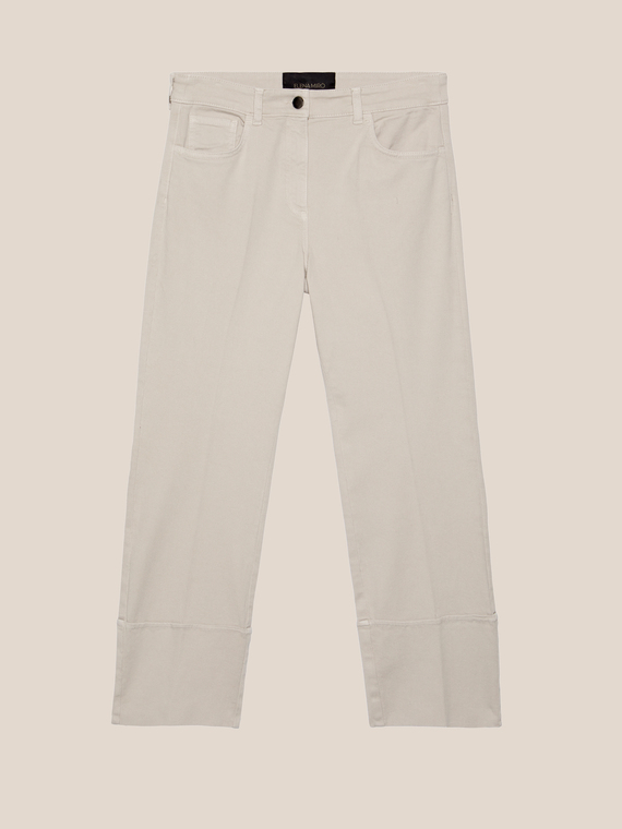 CROPPED DRILL TROUSERS
