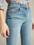 Jeans de chute de flare em algodão sustentável image number 3