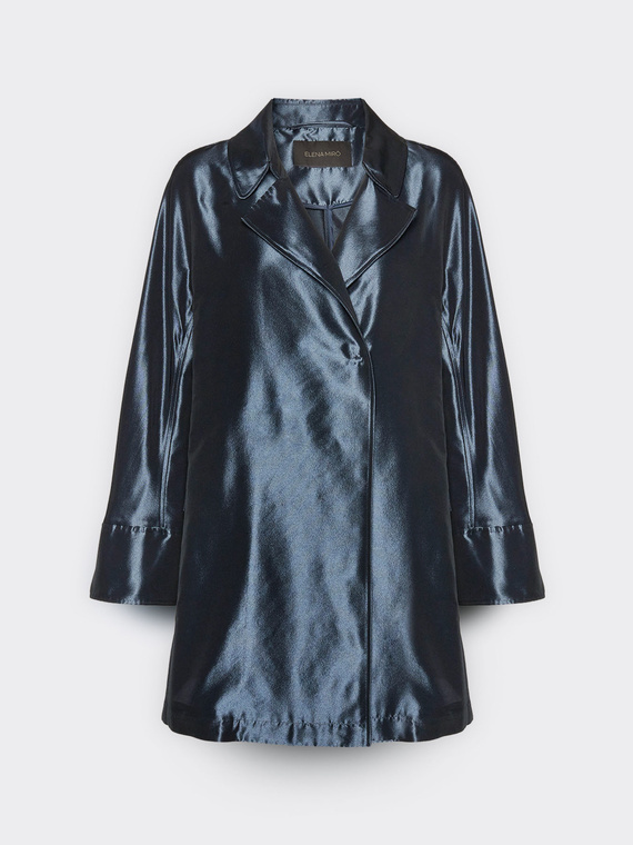 Chaqueta larga de tafet&aacute;n