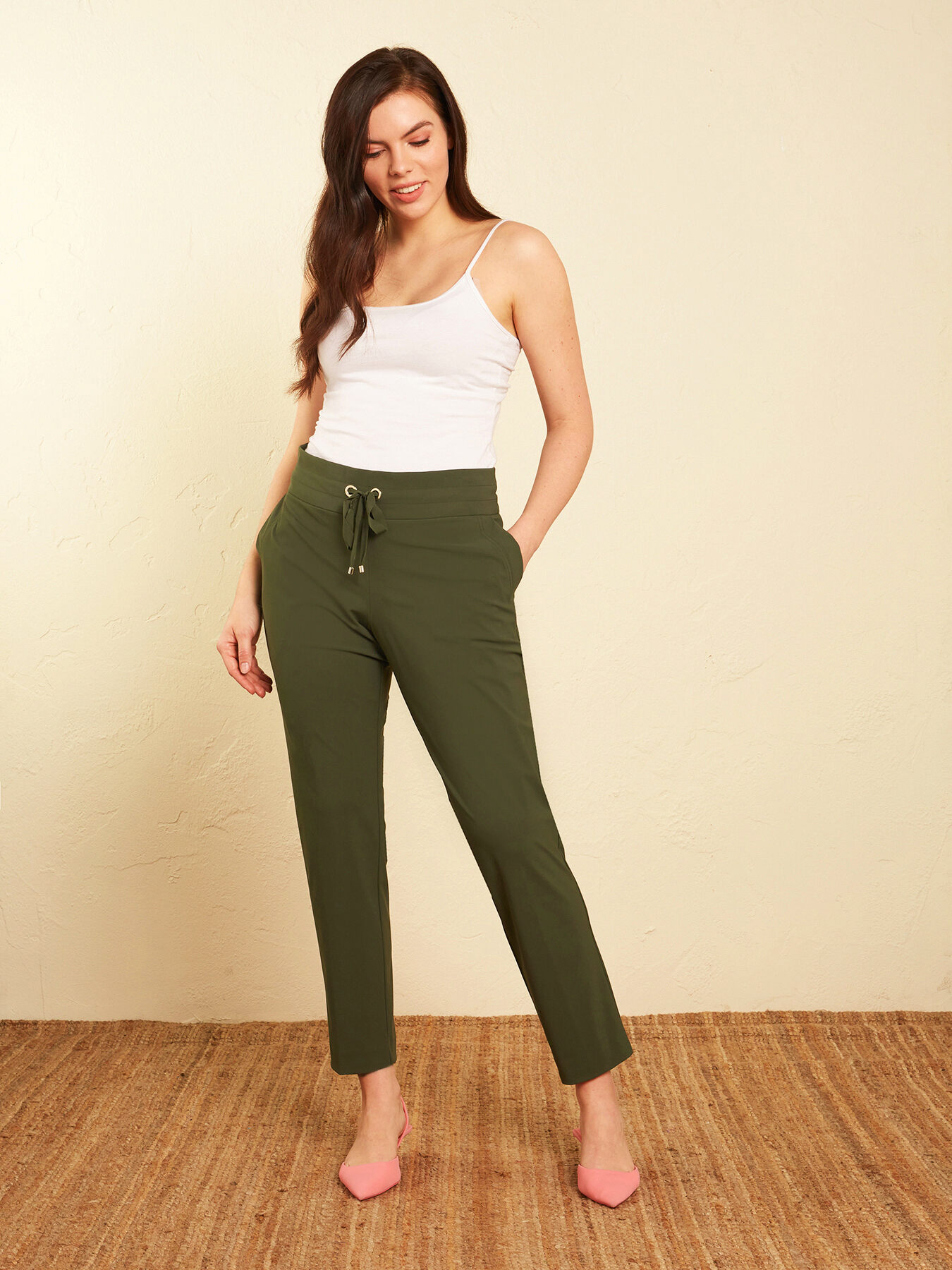 "SENSITIVE" FABRIC JOGGERS image number 0