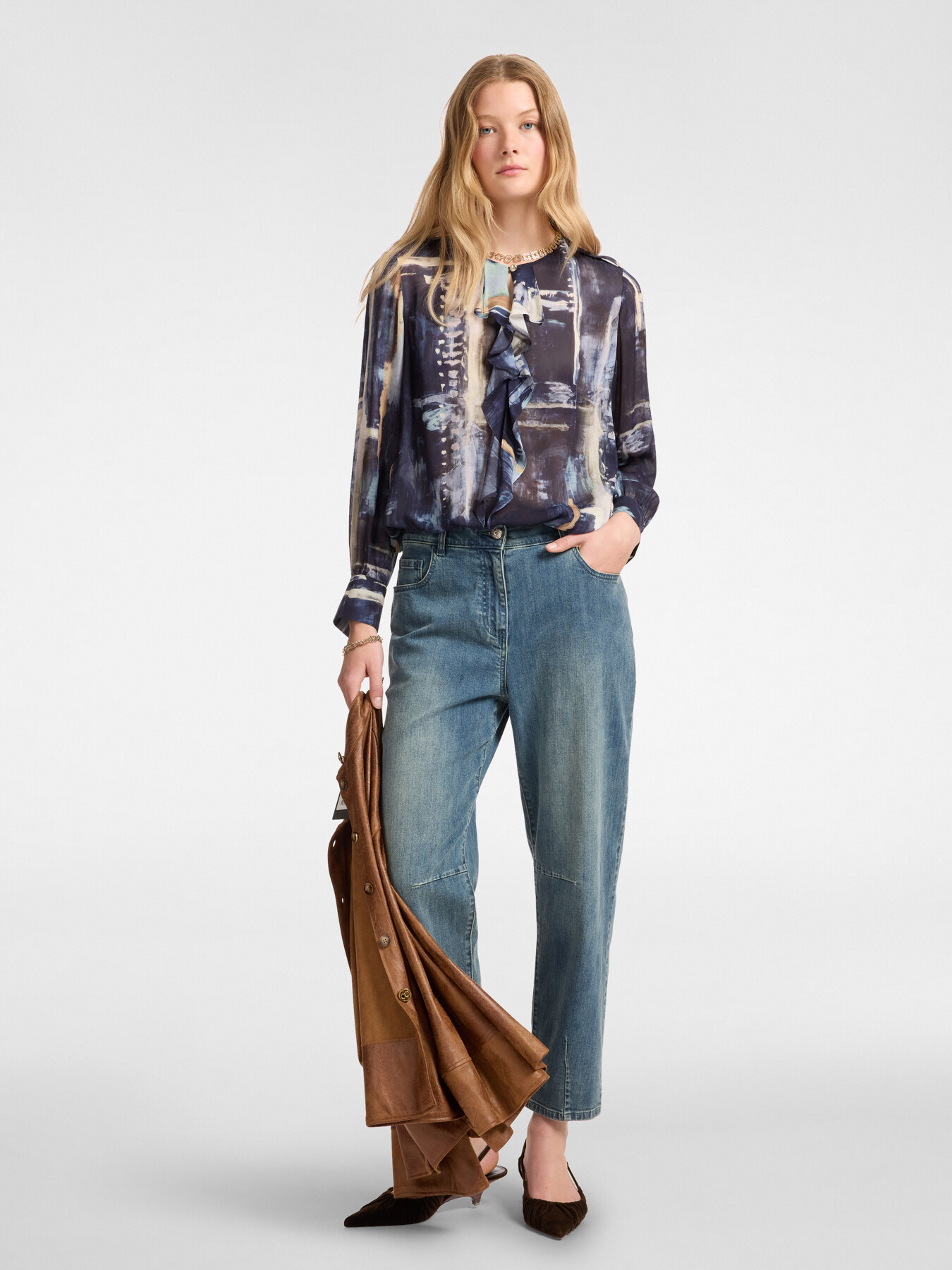 Printed georgette blouse image number 4