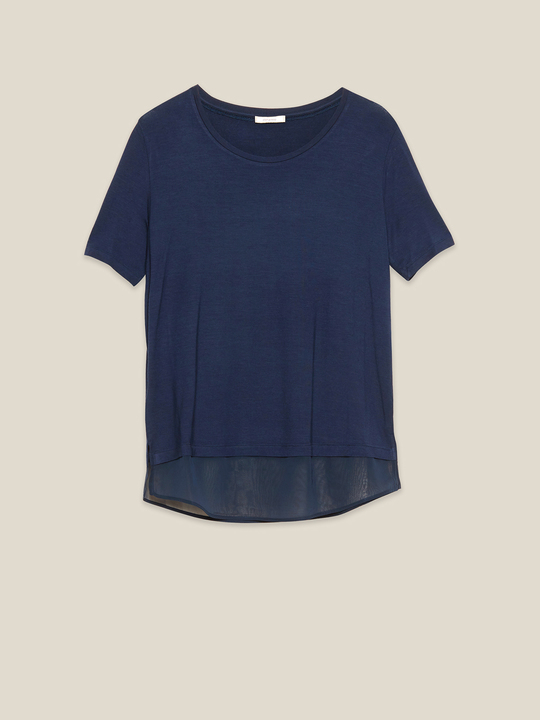 Elenamiro: T-shirt con perle Azul_1