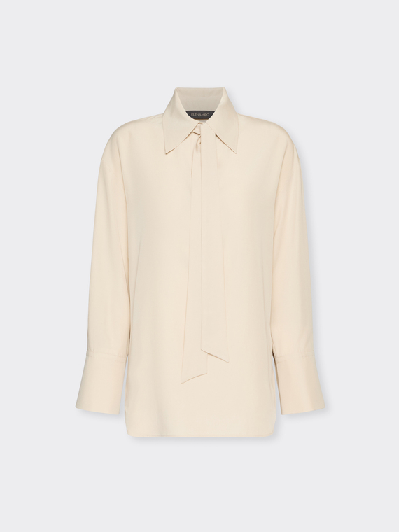 Camisa mezcla de lino con faj&iacute;n