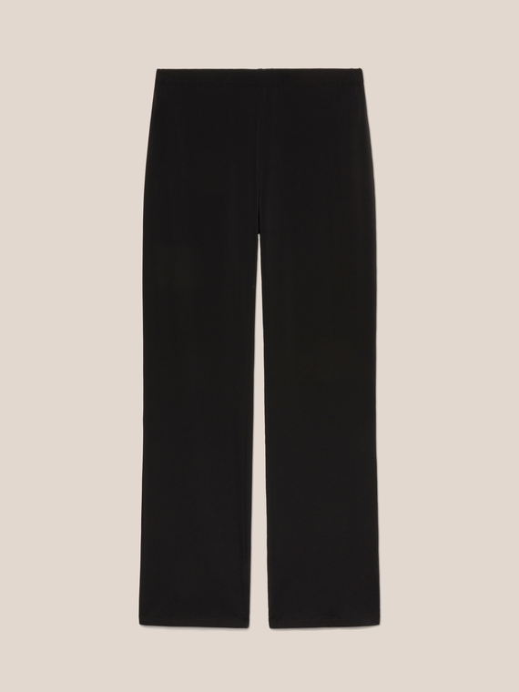 Straight jersey trousers