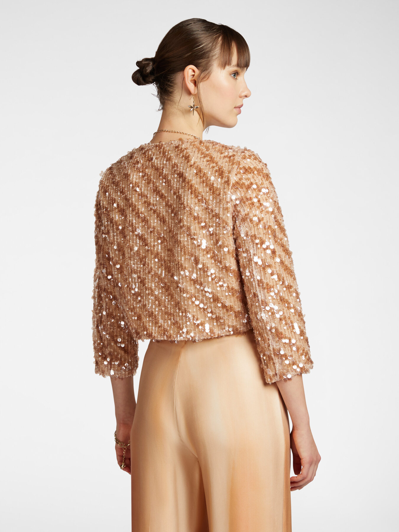 Chaqueta boxy bordada image number 1