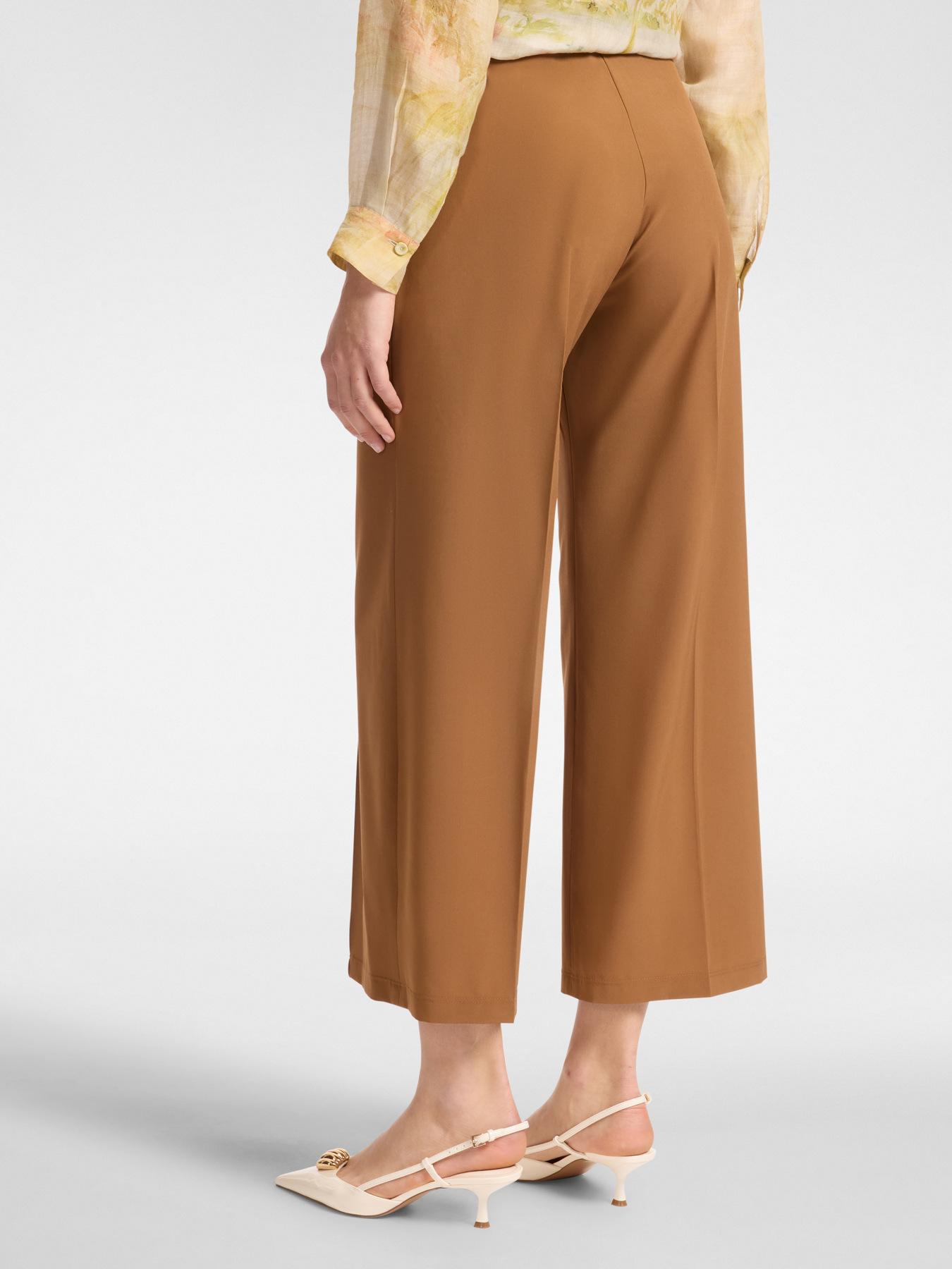 Lightweight fabric straight leg trousers image number 1
