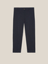 BASIC STOVEPIPE TROUSERS IN STRETCH JACQUARD FABRIC image number 5