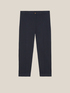 Pantaloni Basic dritti in tessut jacquard image number 5