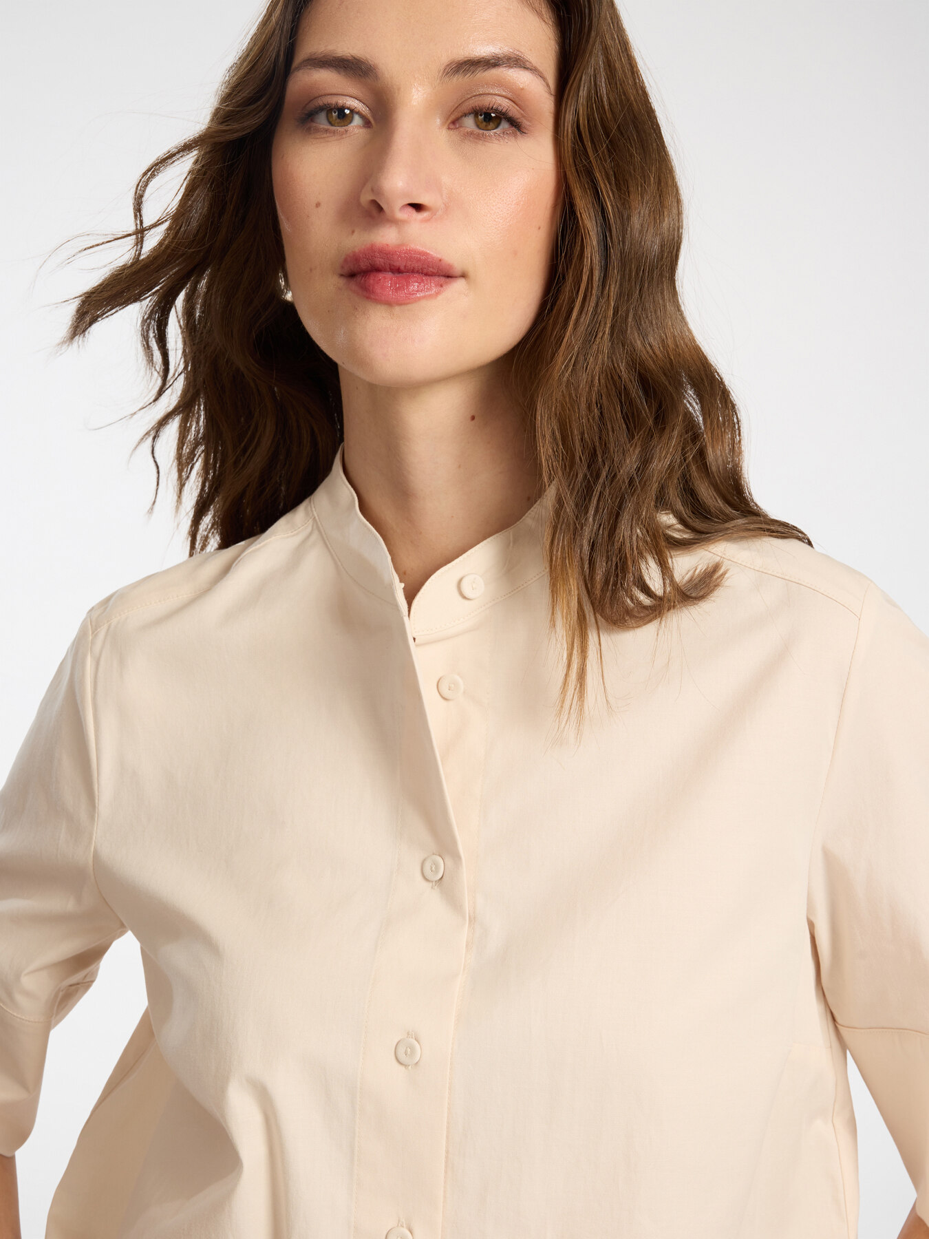 Camicia con collo alla coreana image number 3