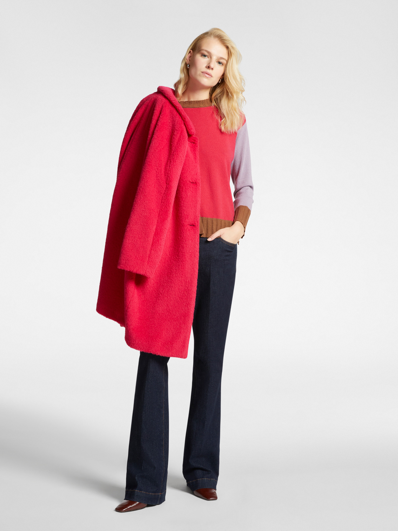 Colour-Block Pullover aus Wolle image number 2