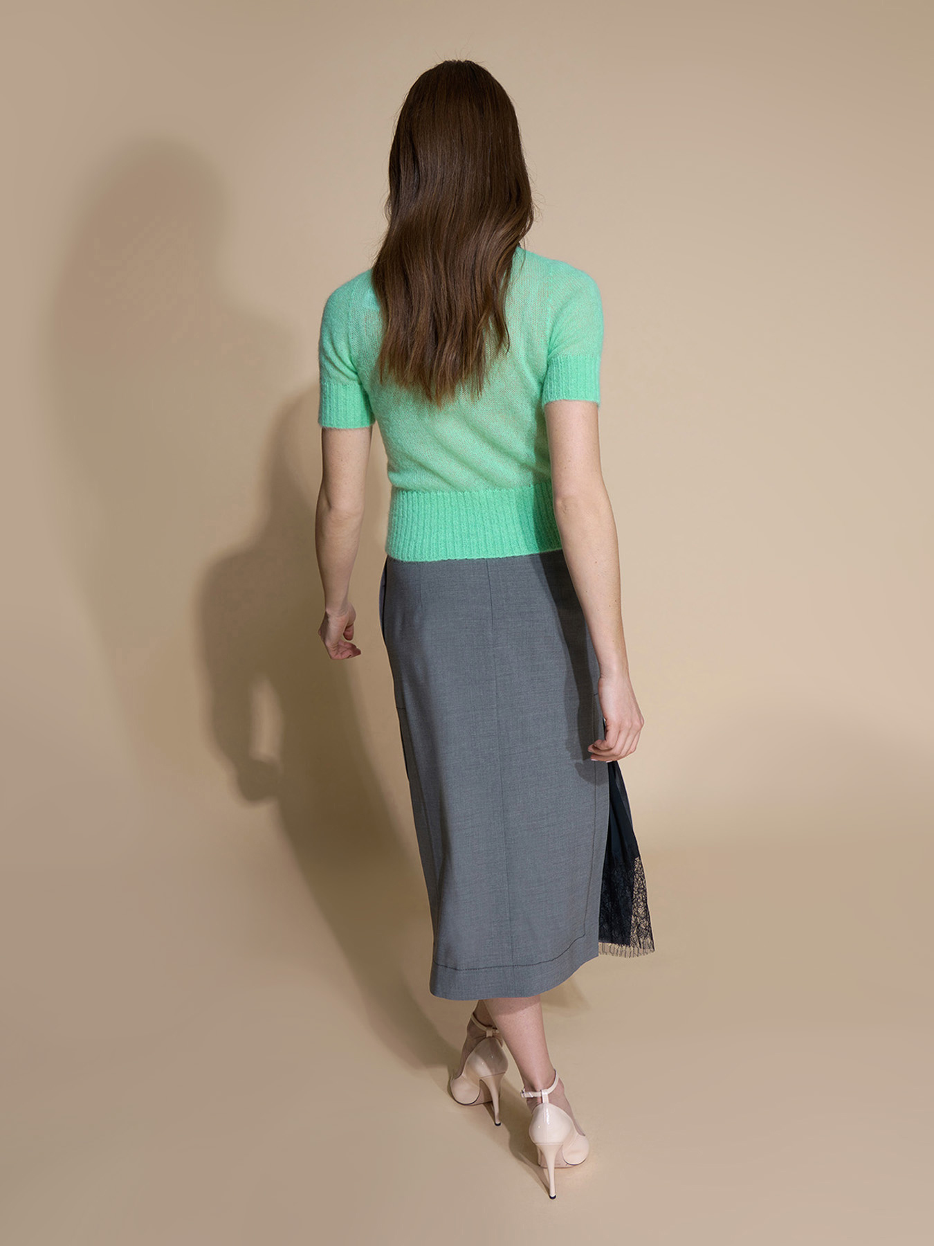 GONNA CON INSERTI PLISSE' image number 1