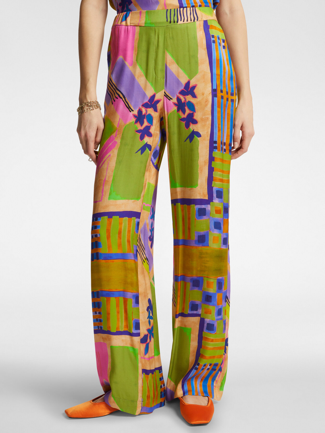 Pantalon droit imprim&eacute; image number 2