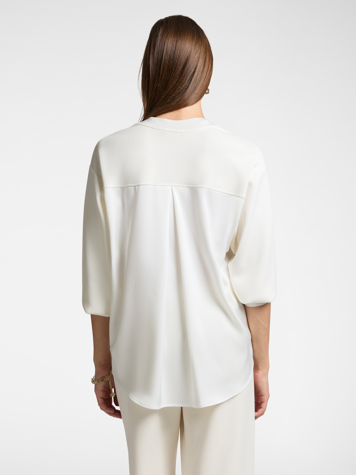 Sweat-shirt en deux tissus avec broderie Monogram image number 1