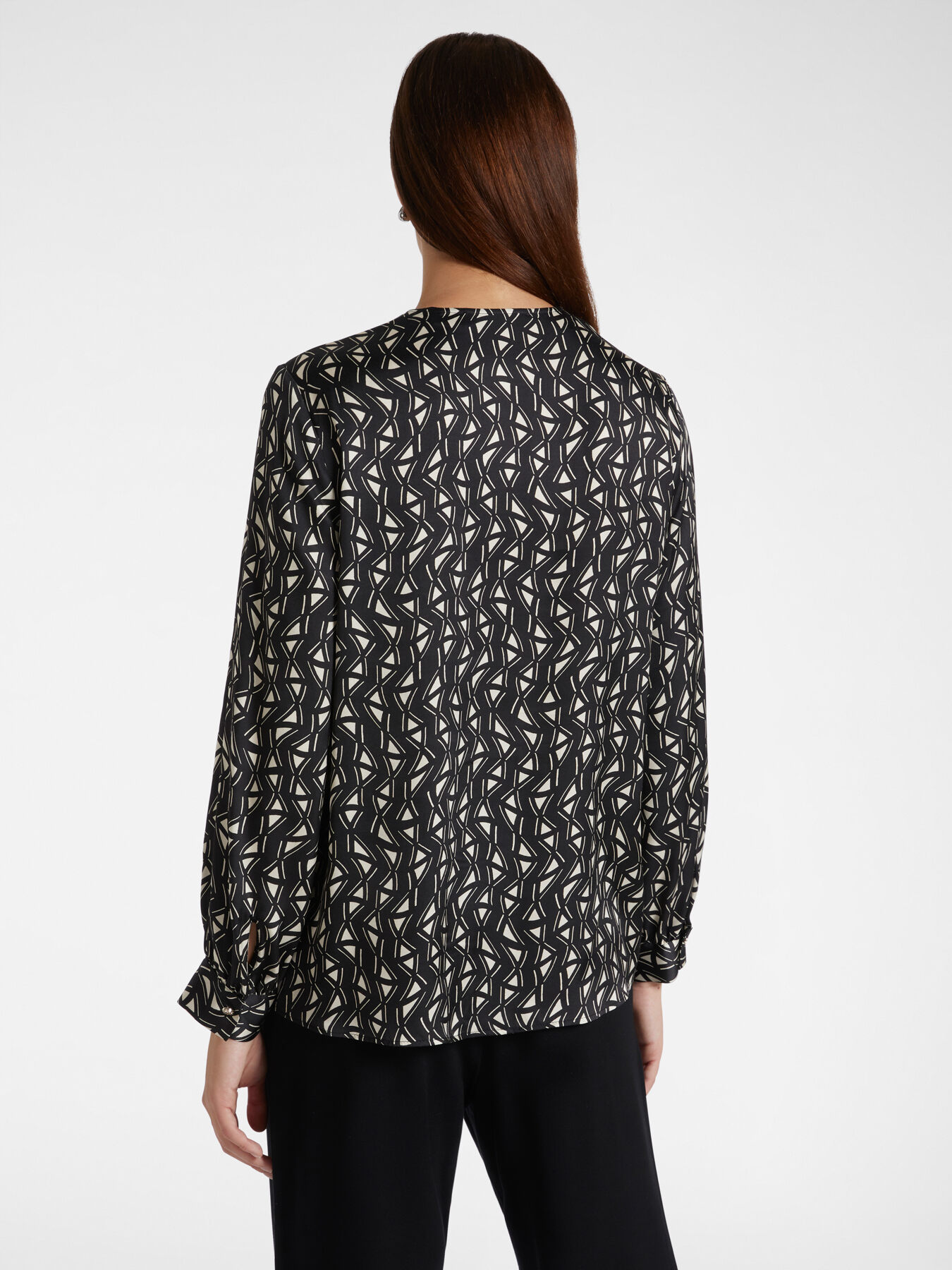 Blouse with optical print image number 1