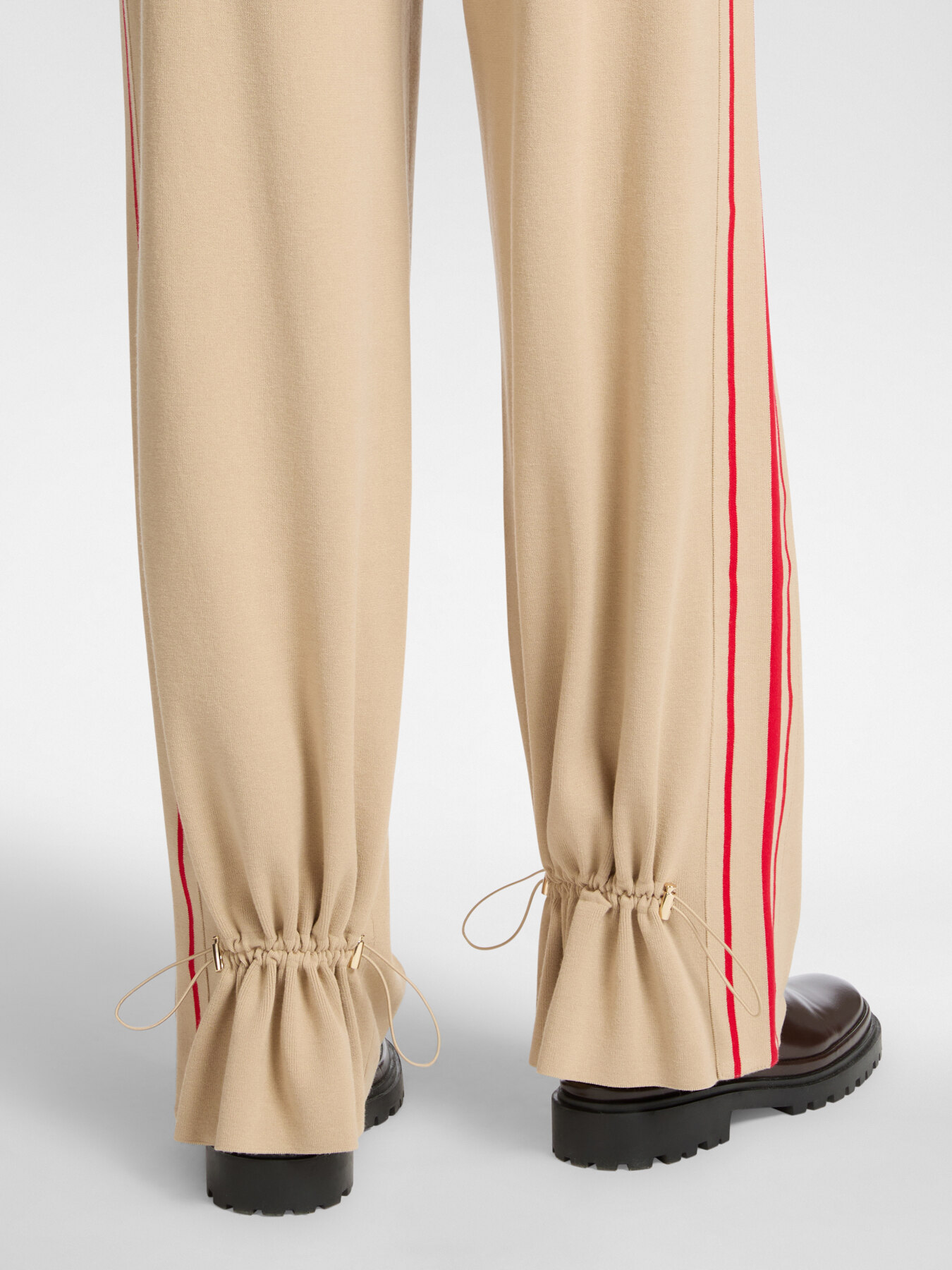 Wide-leg knit trousers image number 3