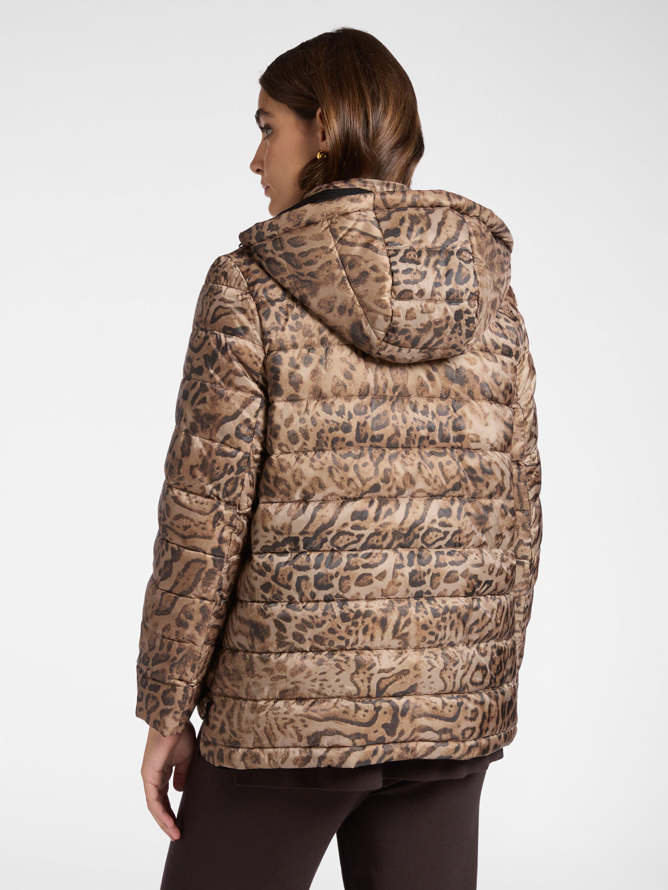 Reversible animalier down jacket image number 1