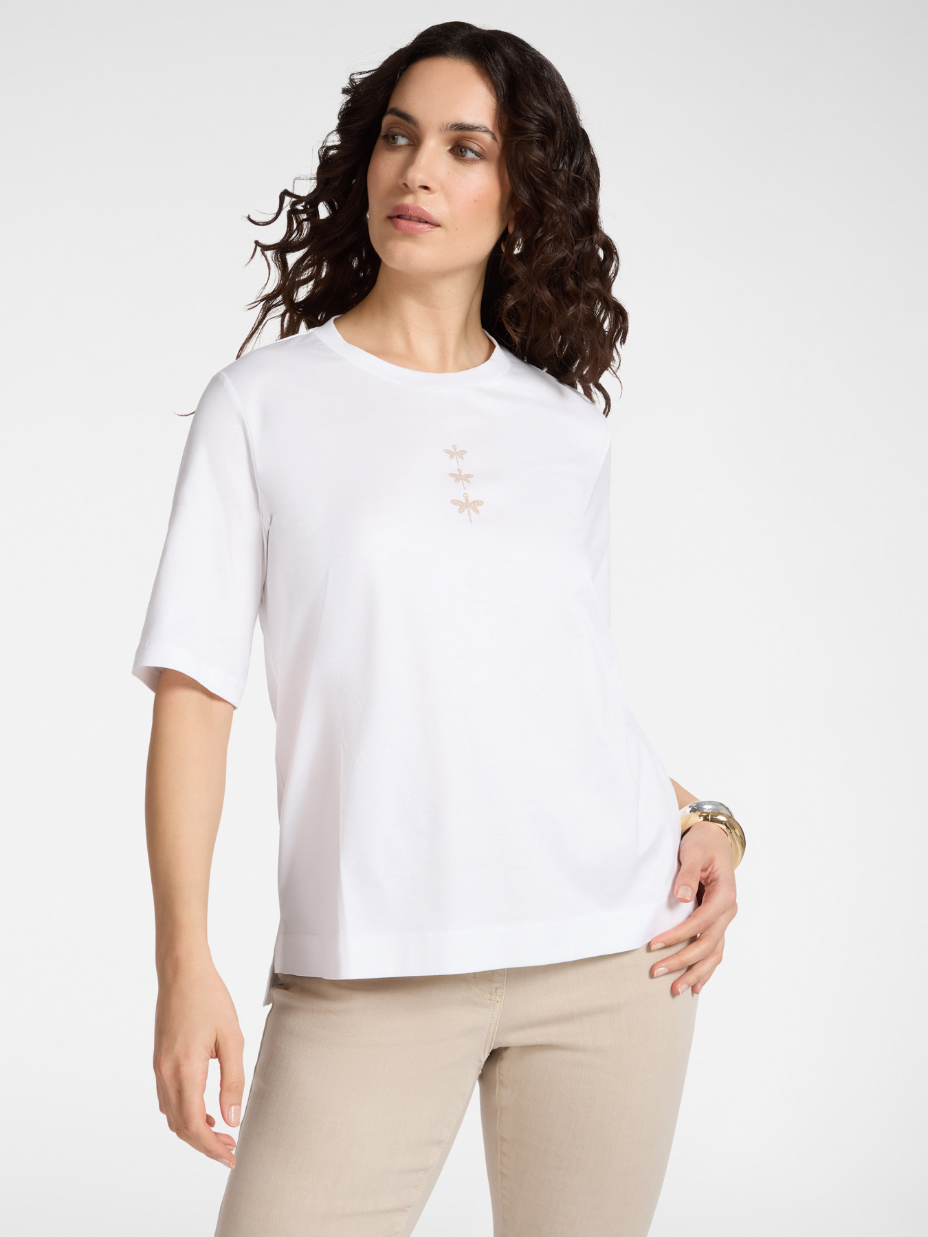 Camiseta de algod&atilde;o com lib&eacute;lulas image number 0