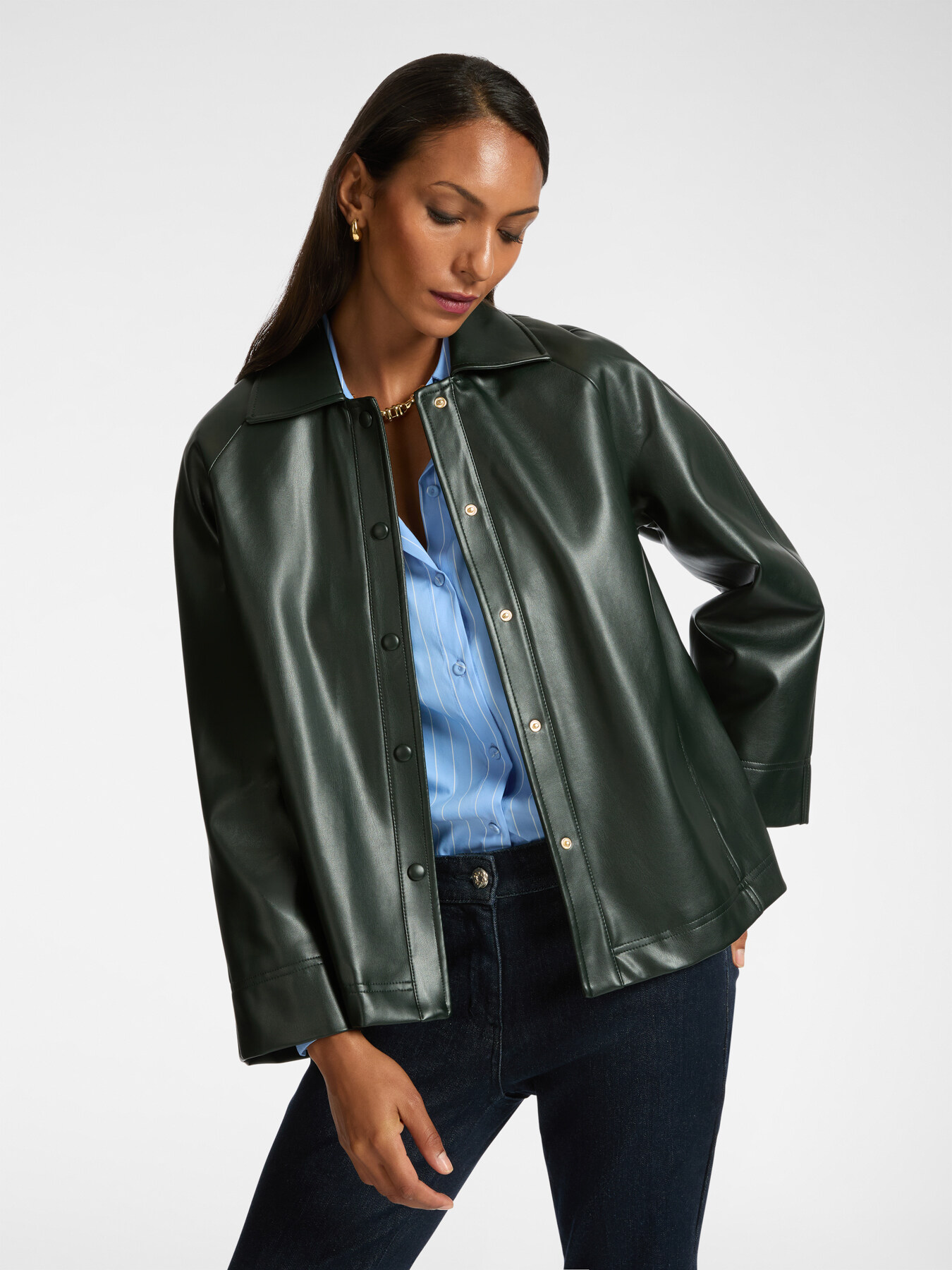 Jacke aus beschichtetem Gewebe image number 0