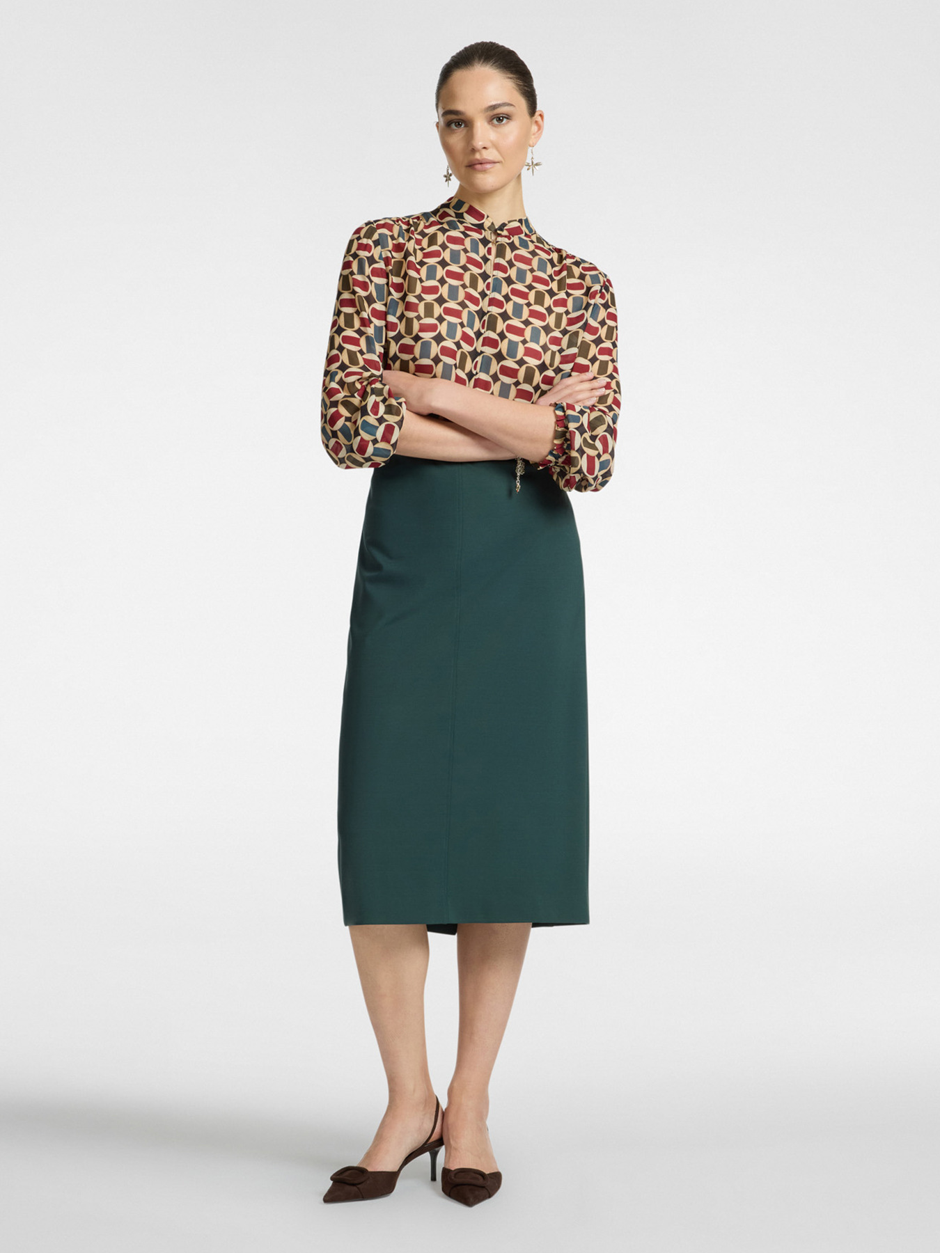 Pencil skirt in Milan stitch image number 0